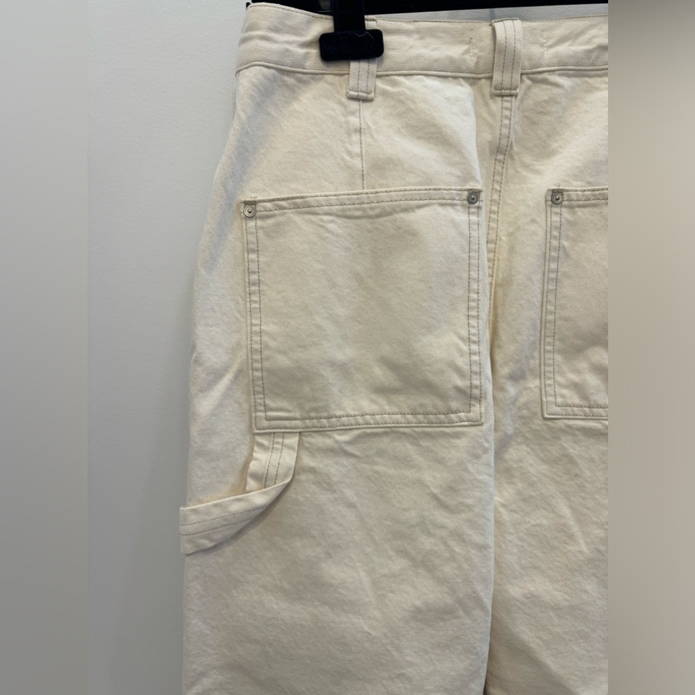 NWT Mango Cream Pocket Cargo Jeans - Picture 9 of 10